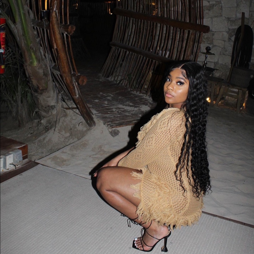 Brown fringe dress
